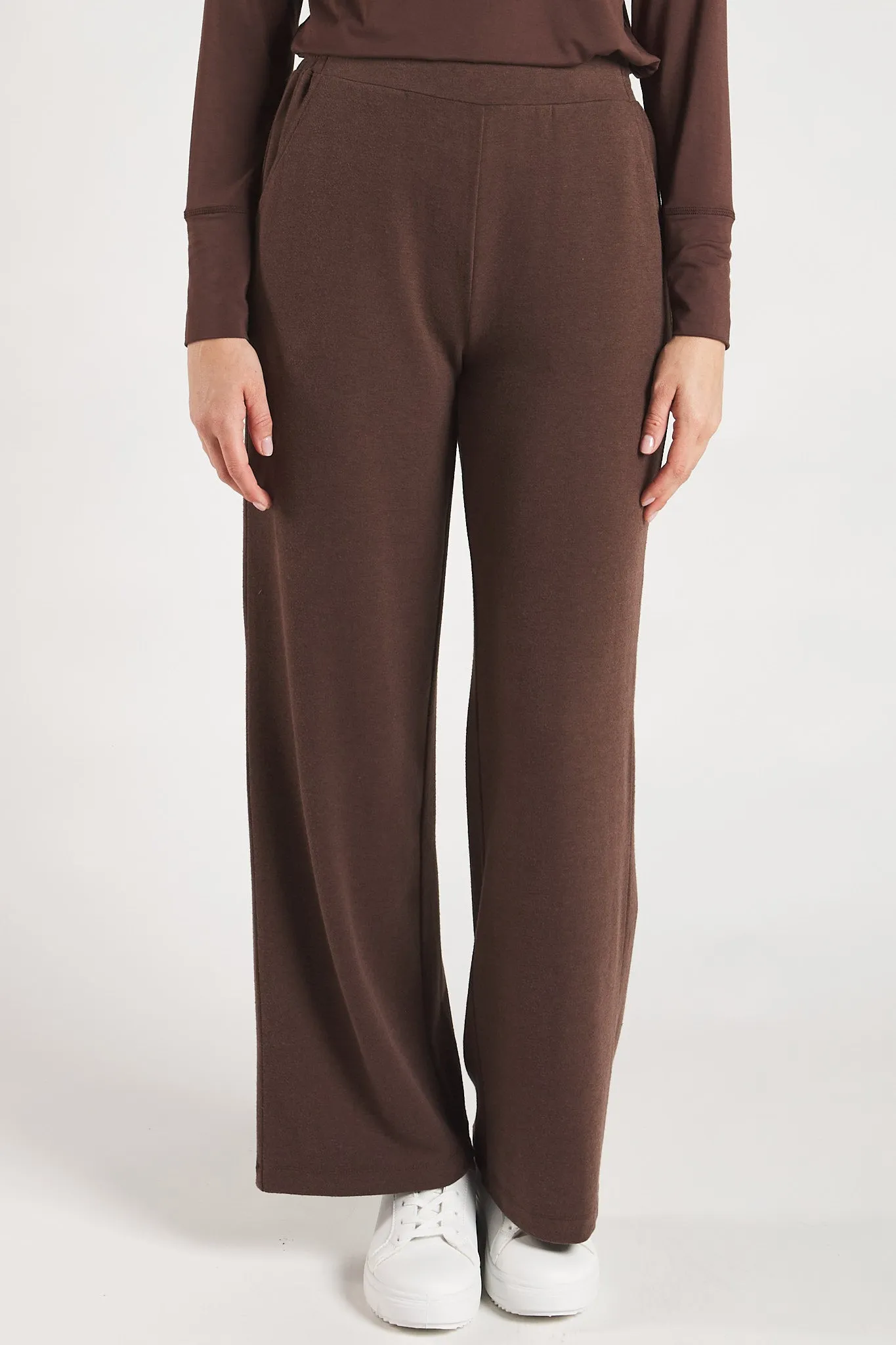 Samira Bamboo Wide Leg Pant - Coffee Bean