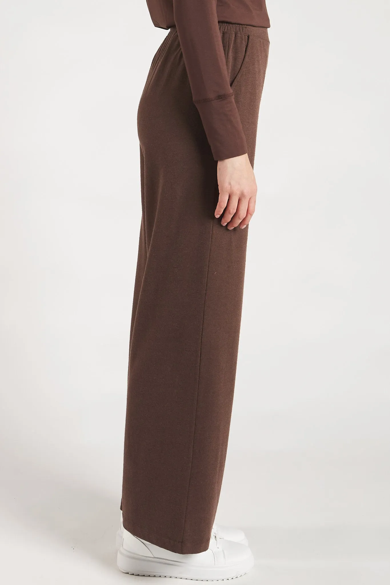 Samira Bamboo Wide Leg Pant - Coffee Bean