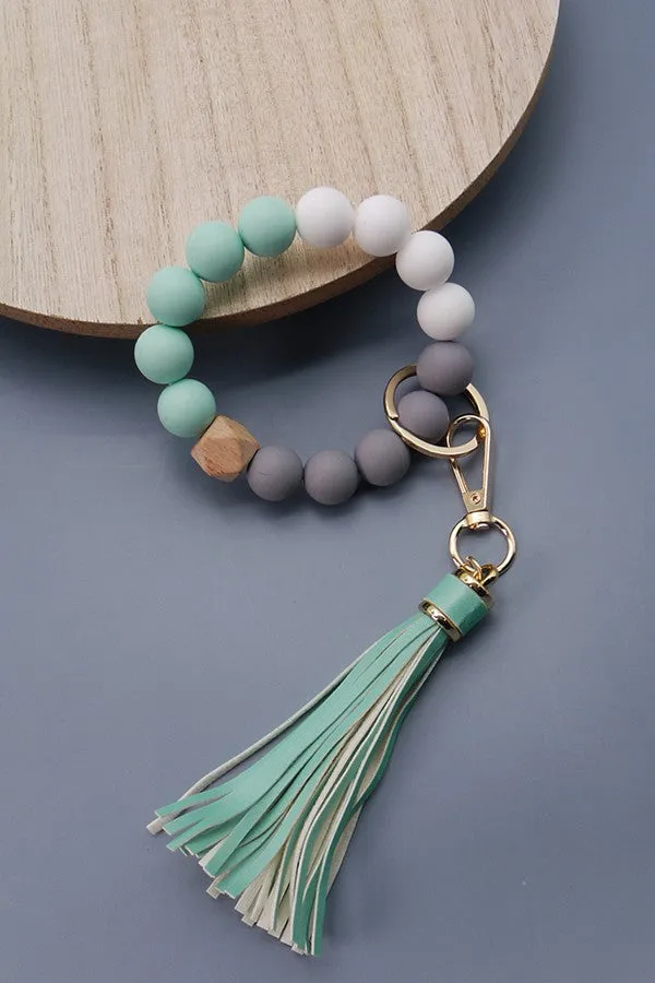 Silicone Bead Tassel Bracelets