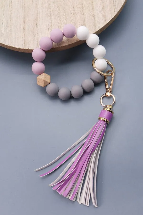 Silicone Bead Tassel Bracelets