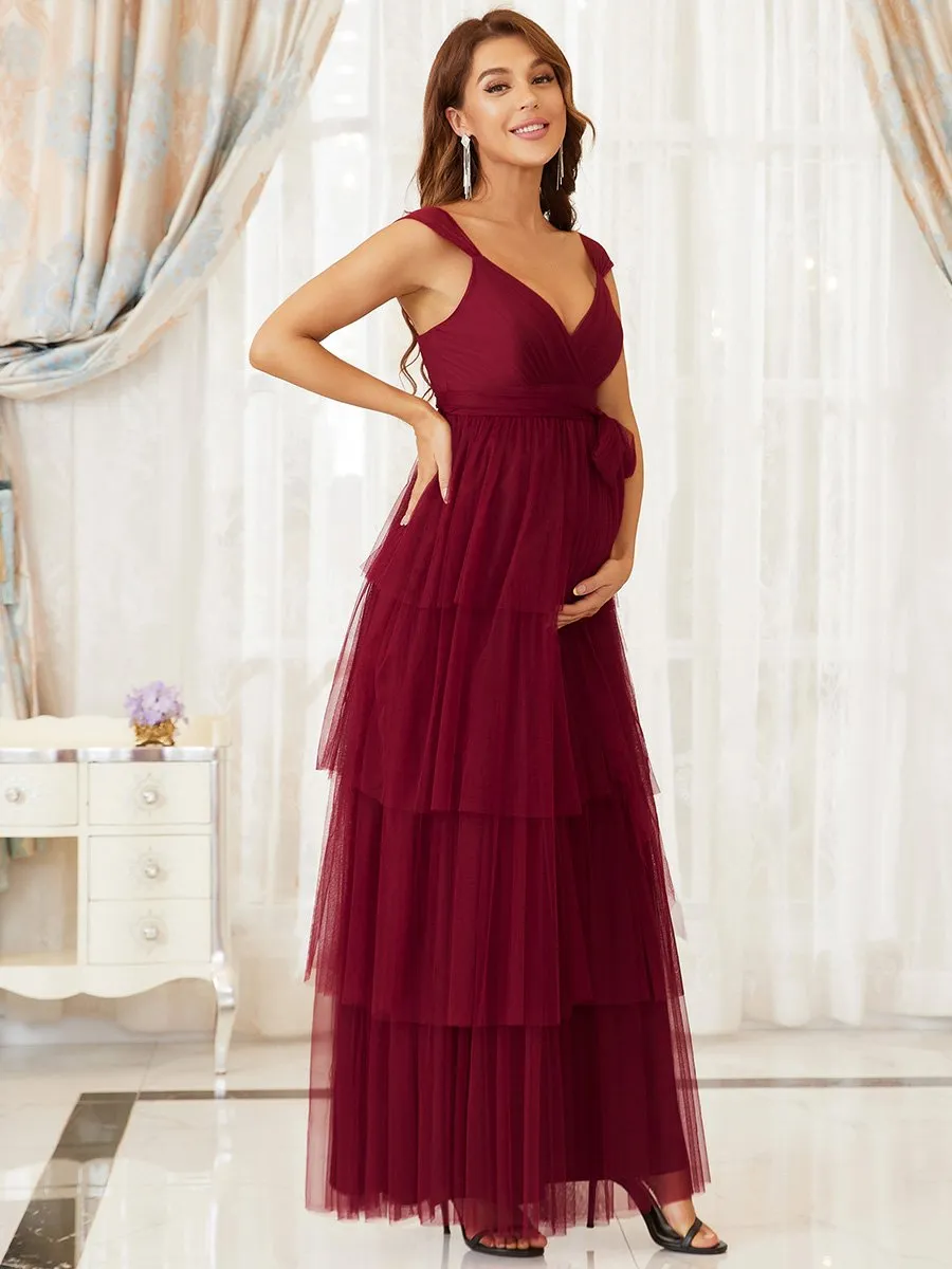 Sleeveless Layered Wholesale Dress for Pregnant Women