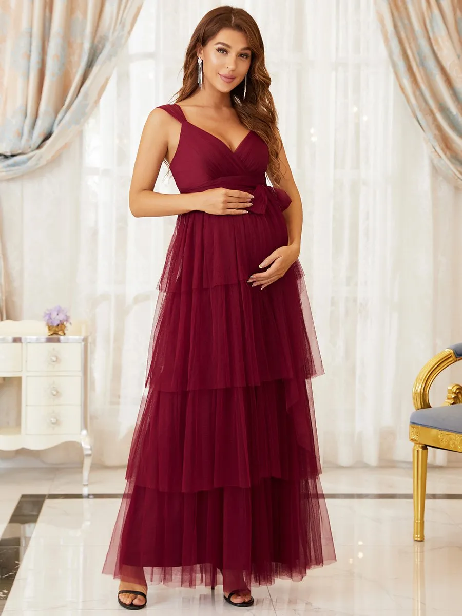 Sleeveless Layered Wholesale Dress for Pregnant Women