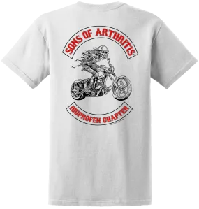 Sons of Arthritis Ibuprofen Chapter White Pocket T-shirt