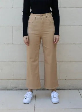 Stassy Wide Leg Pant-SAND