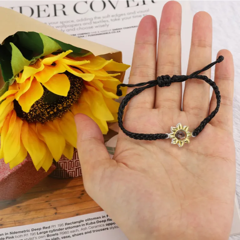 Sunflower Photo Bracelet