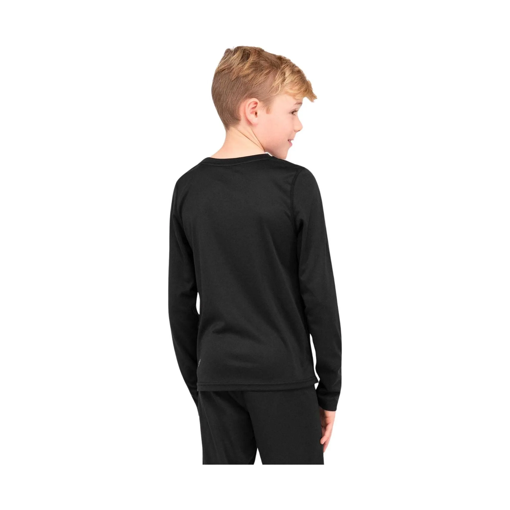 Terramar Kids' Thermapeak 2.0 Baselayer Crew - Black