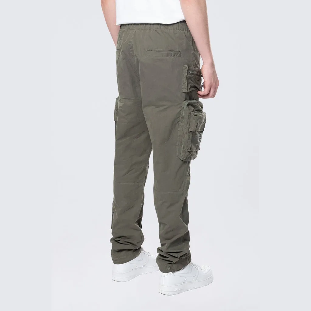 Utility Cargo Windbreaker Pants - Thyme