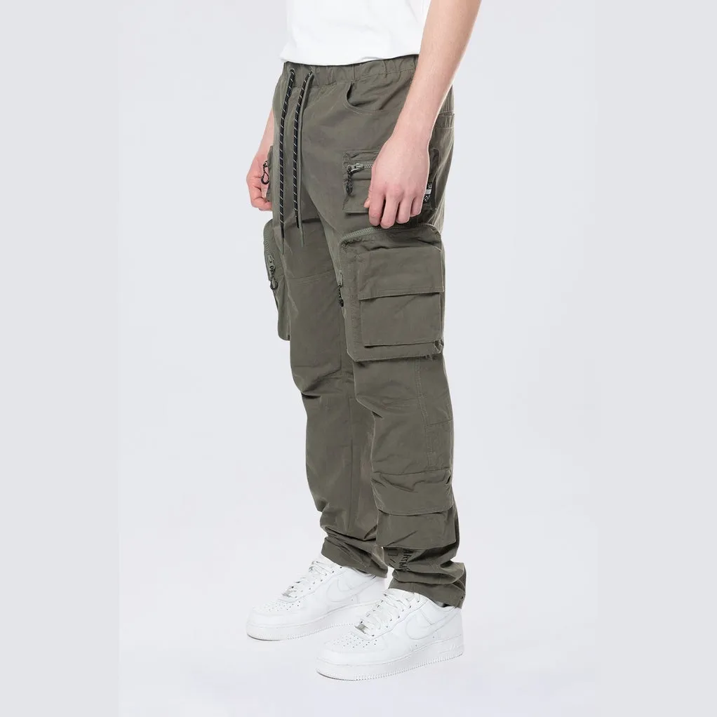 Utility Cargo Windbreaker Pants - Thyme