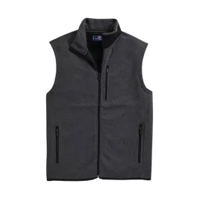 Vineyard Vines Men's Mountain Sweater Fleece Vest - Jet Black