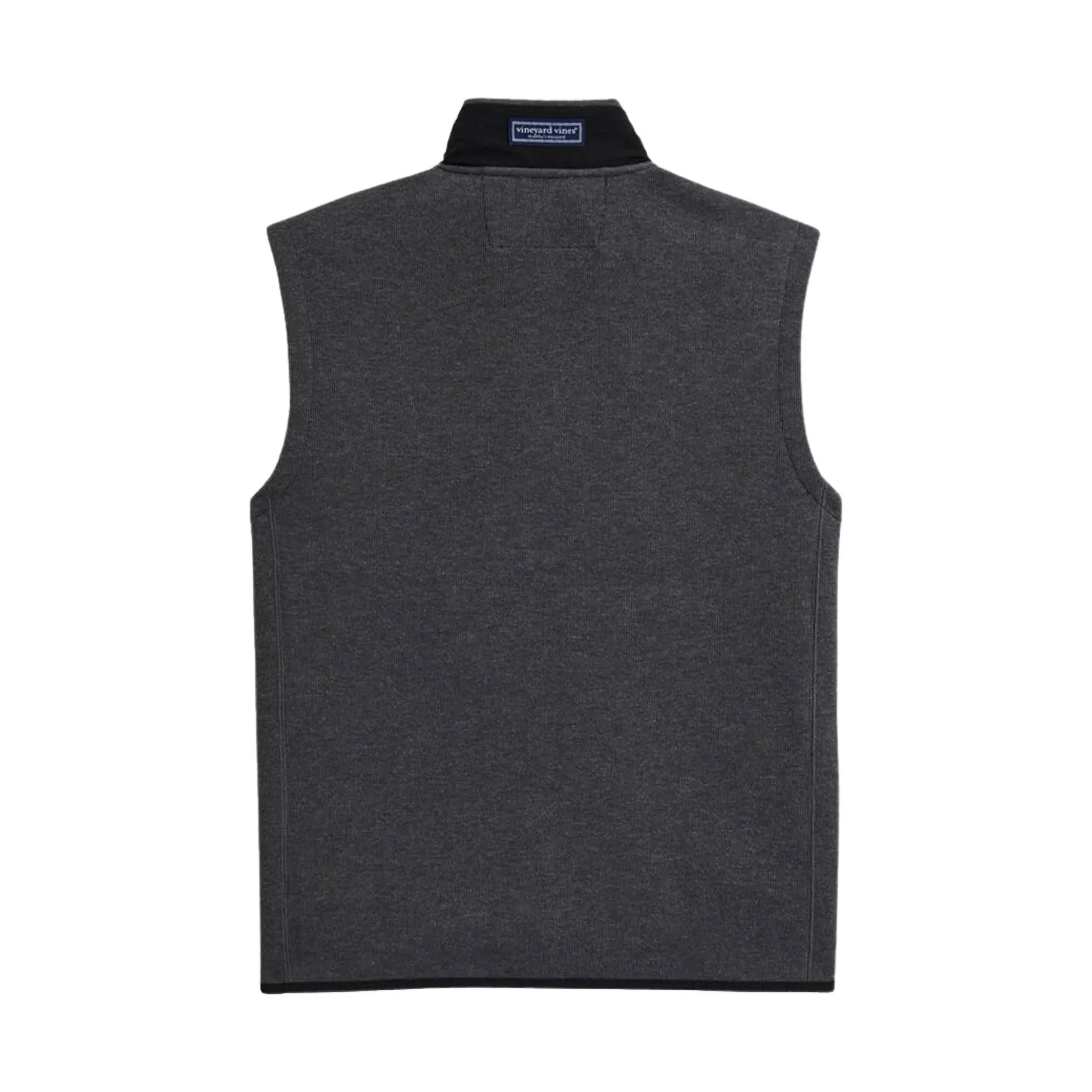 Vineyard Vines Men's Mountain Sweater Fleece Vest - Jet Black