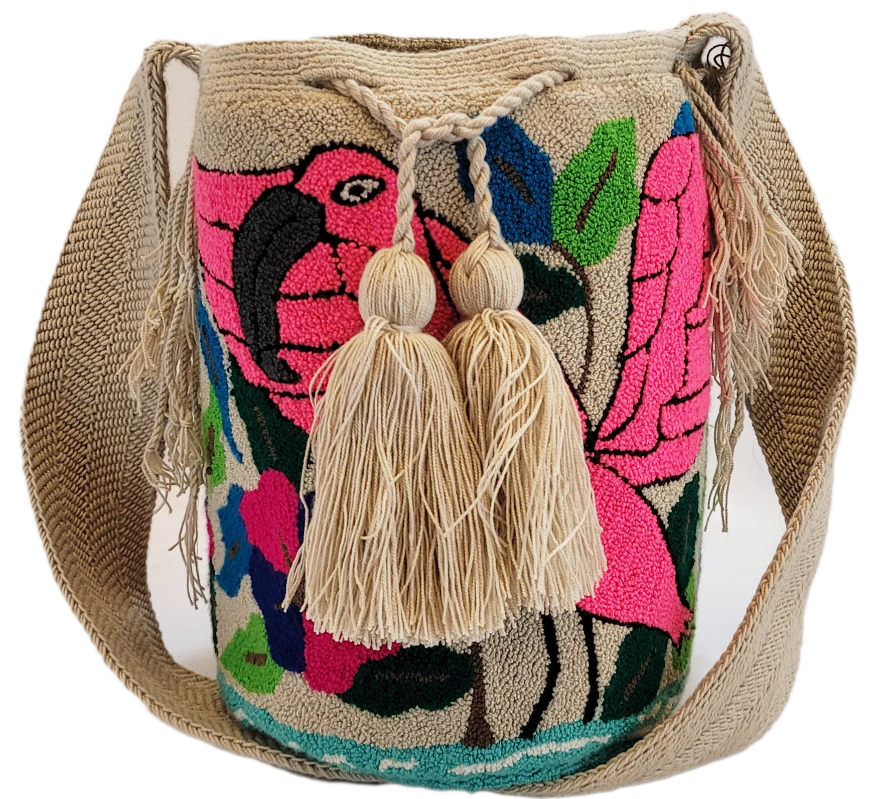 Vivian Large Handmade Punch-needle Wayuu Mochila Bag