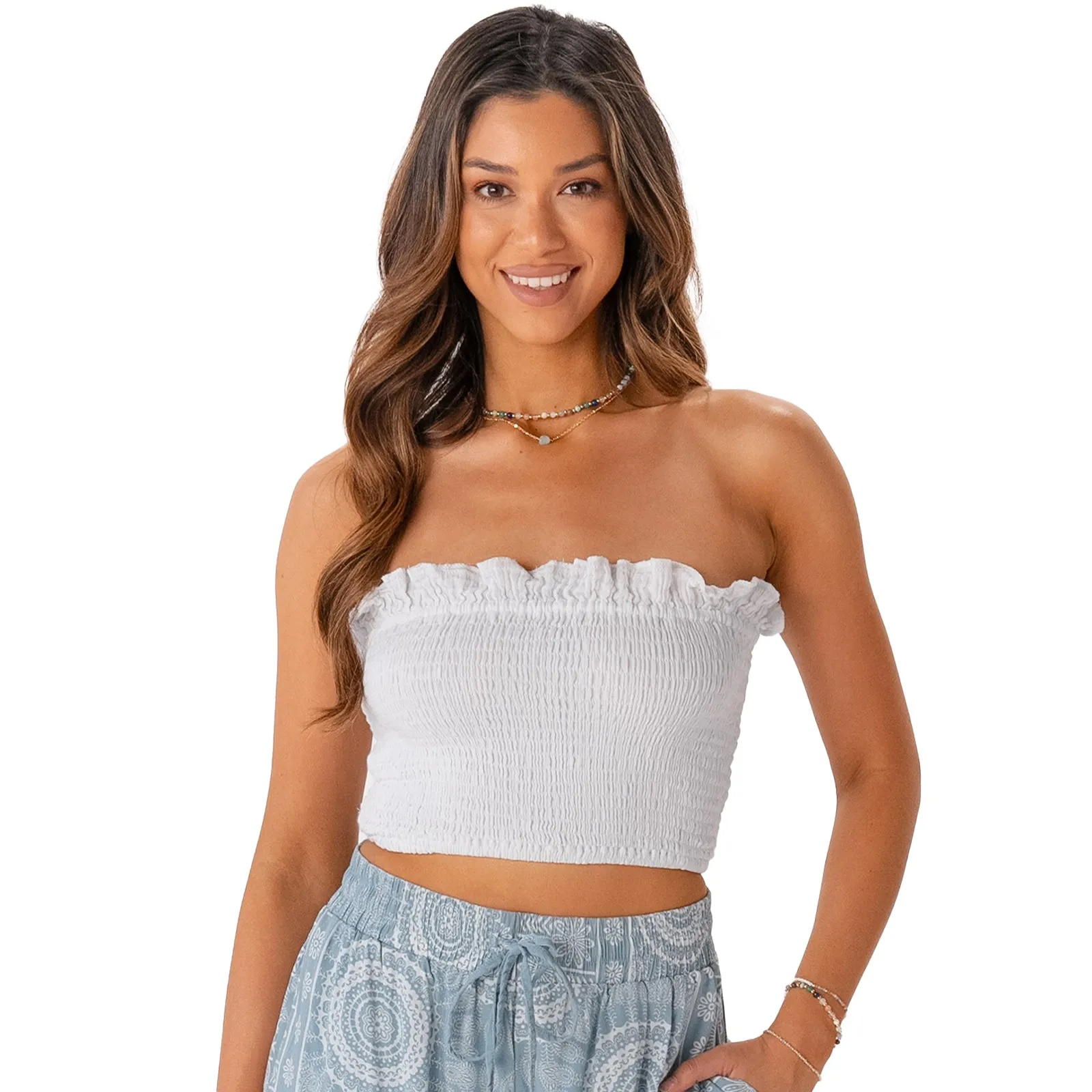 White Surfside Tube Top