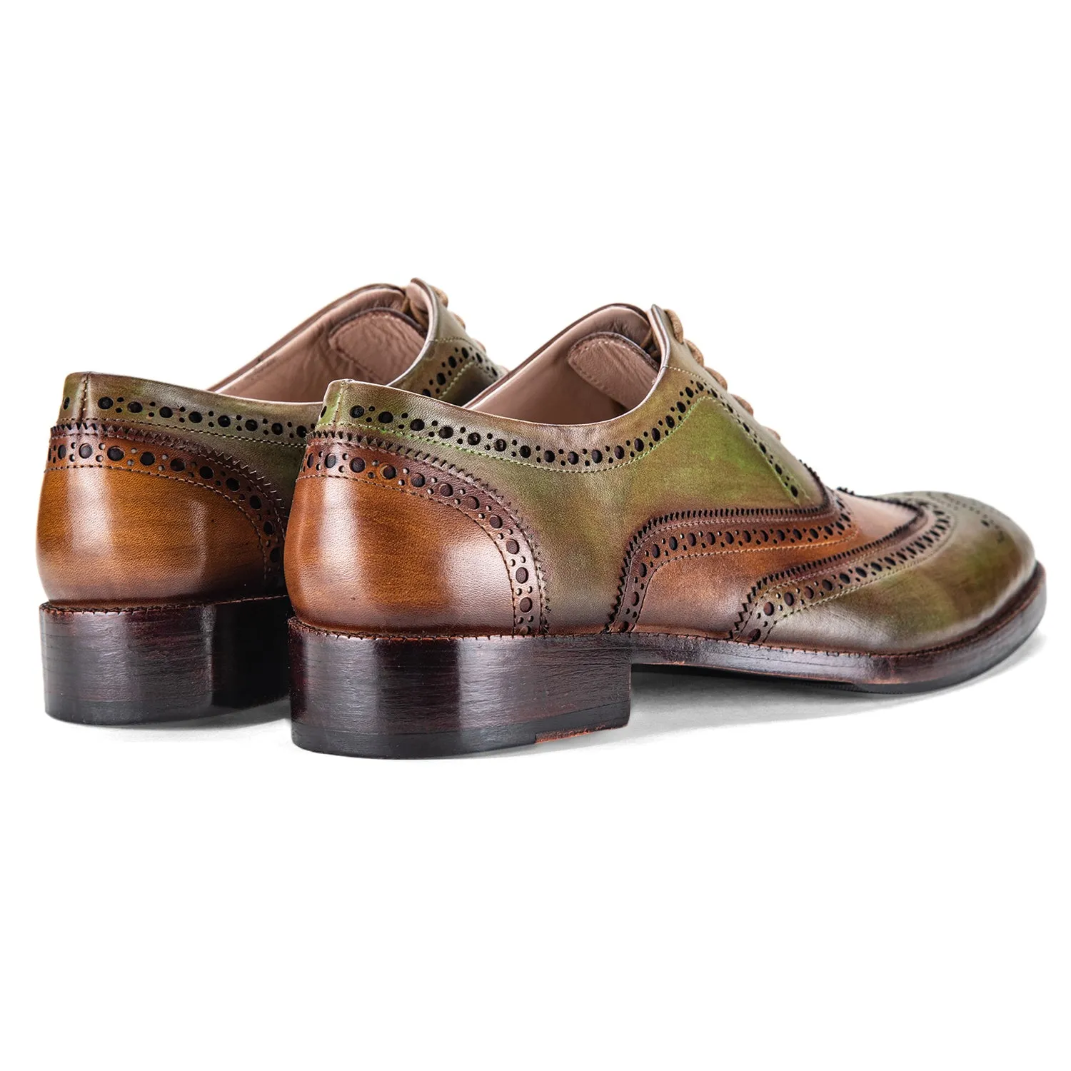 Wingtip Brogue Oxford- Green