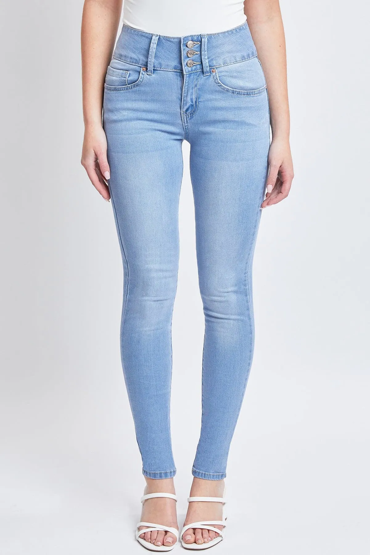 Women's Essential 3 Button Skinny Jeans