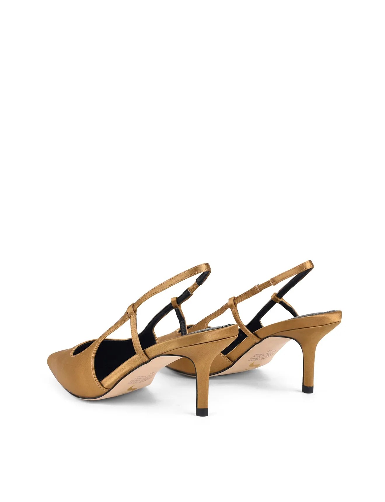 Yohana Heeled Slingback - Bronze Satin